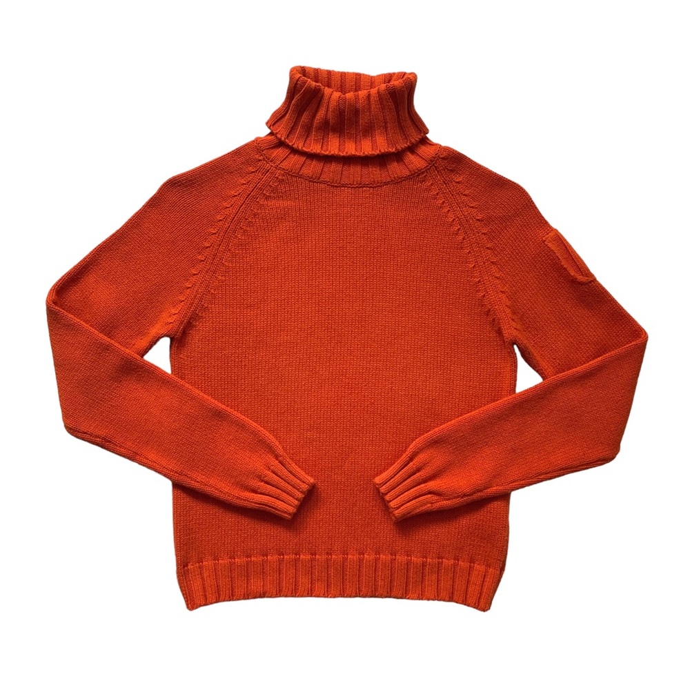 Pumpkin Orange Chunky Knit Turtleneck 🎃